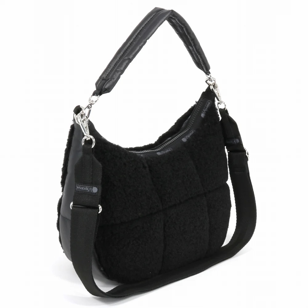 LeSportsac  PUFFY SH NS CONV HOBO BLACK/BLACK